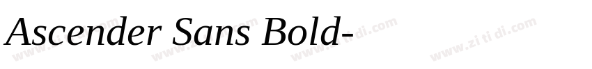 Ascender Sans Bold字体转换